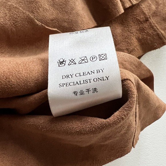 Designer Remix Charlotte Eskildsen Suede Off Shoulder Top Western Chic Sz 32/xs - Picture 7 of 10